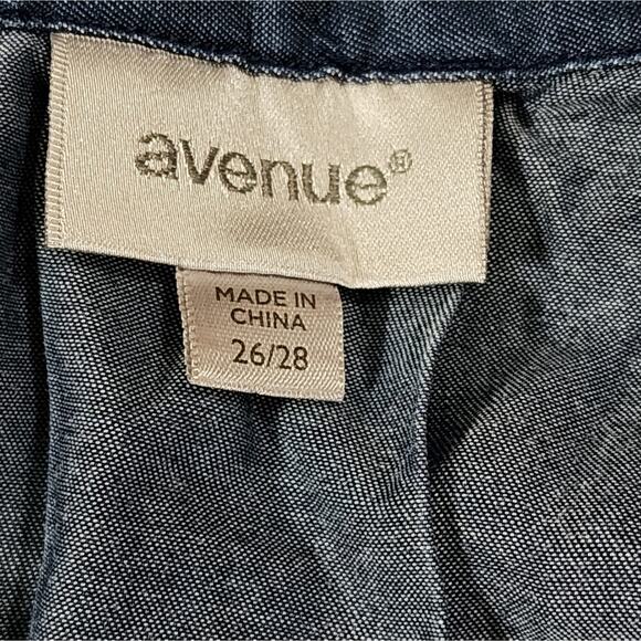 Avenue blue sleeveless pocket button down dress plus size 26 28 4X‎ - Picture 6 of 6